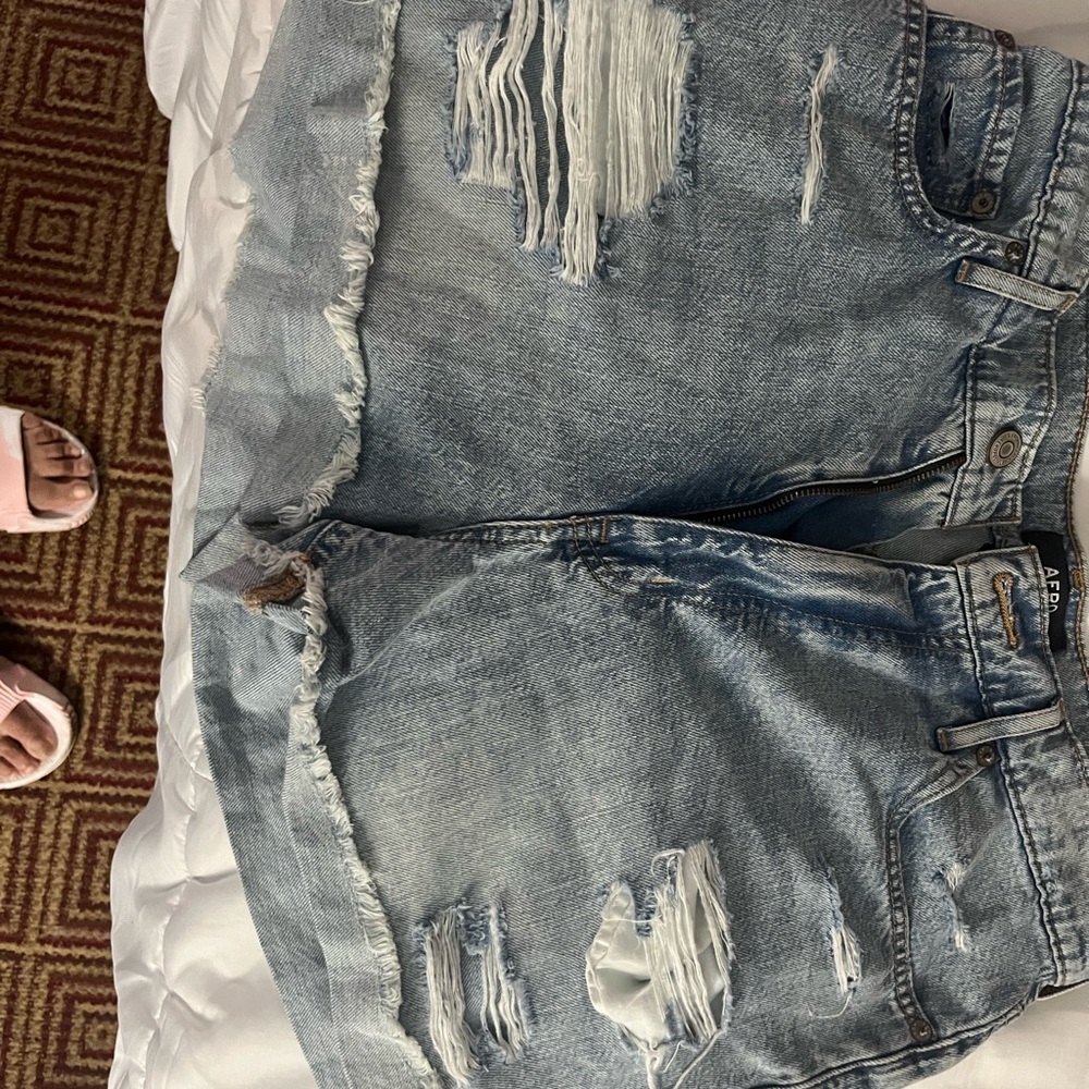 Aeropostale Blue Distressed Jean Shorts